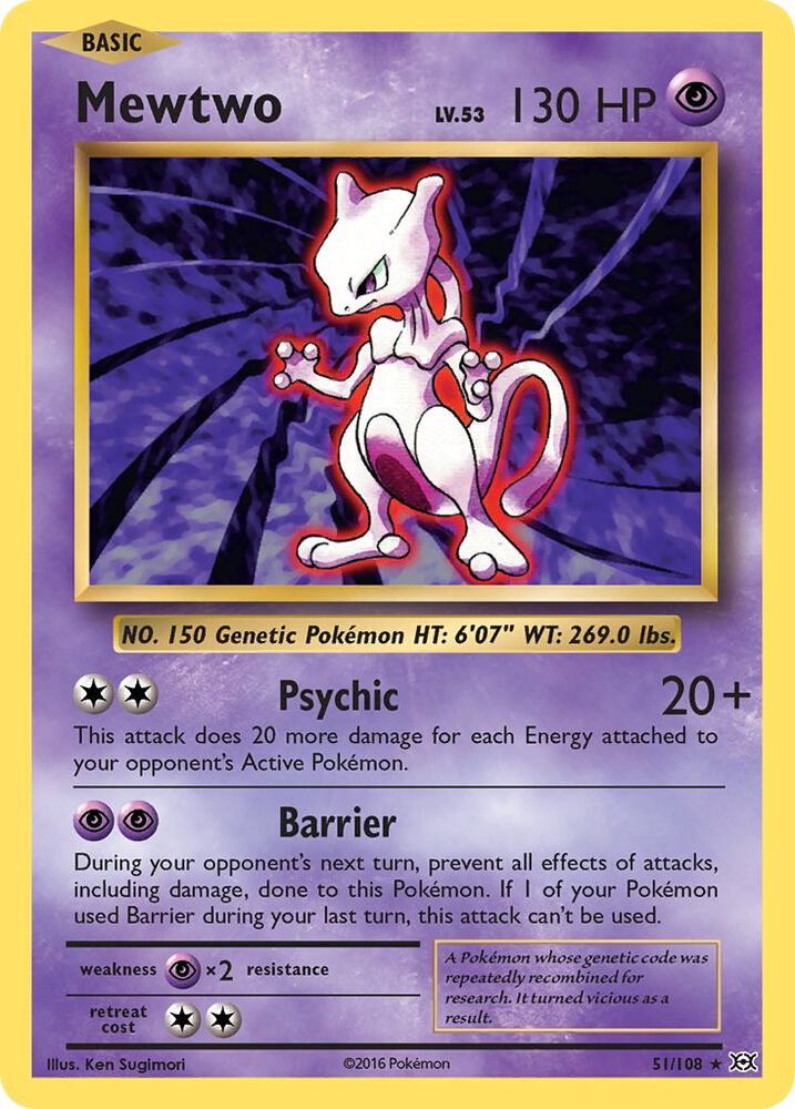 Mewtwo #51/108 - XY - Evolutions