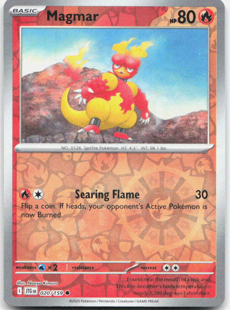 Magmar Reverse Holo Common SV09: Journey Together 020/159 NM
