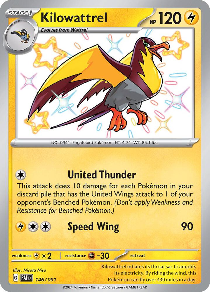 Kilowattrel #146/091 - SV: Paldean Fates