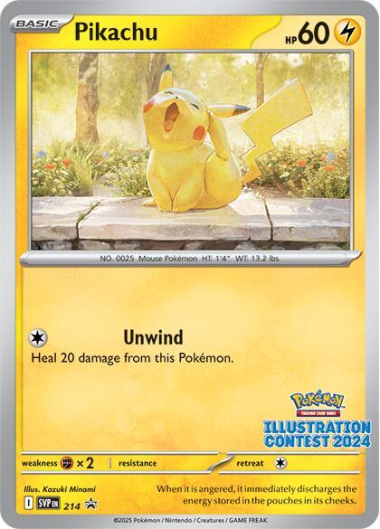 Pikachu (Illustration Contest 2024) #214 - SV: Scarlet & Violet Promo Cards