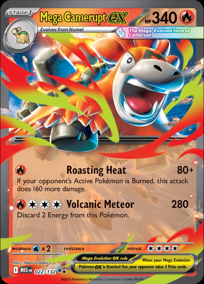 Mega Camerupt ex #022/132 - ME01: Mega Evolution