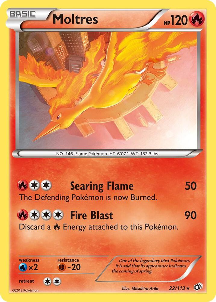 Moltres #22/113 - Legendary Treasures