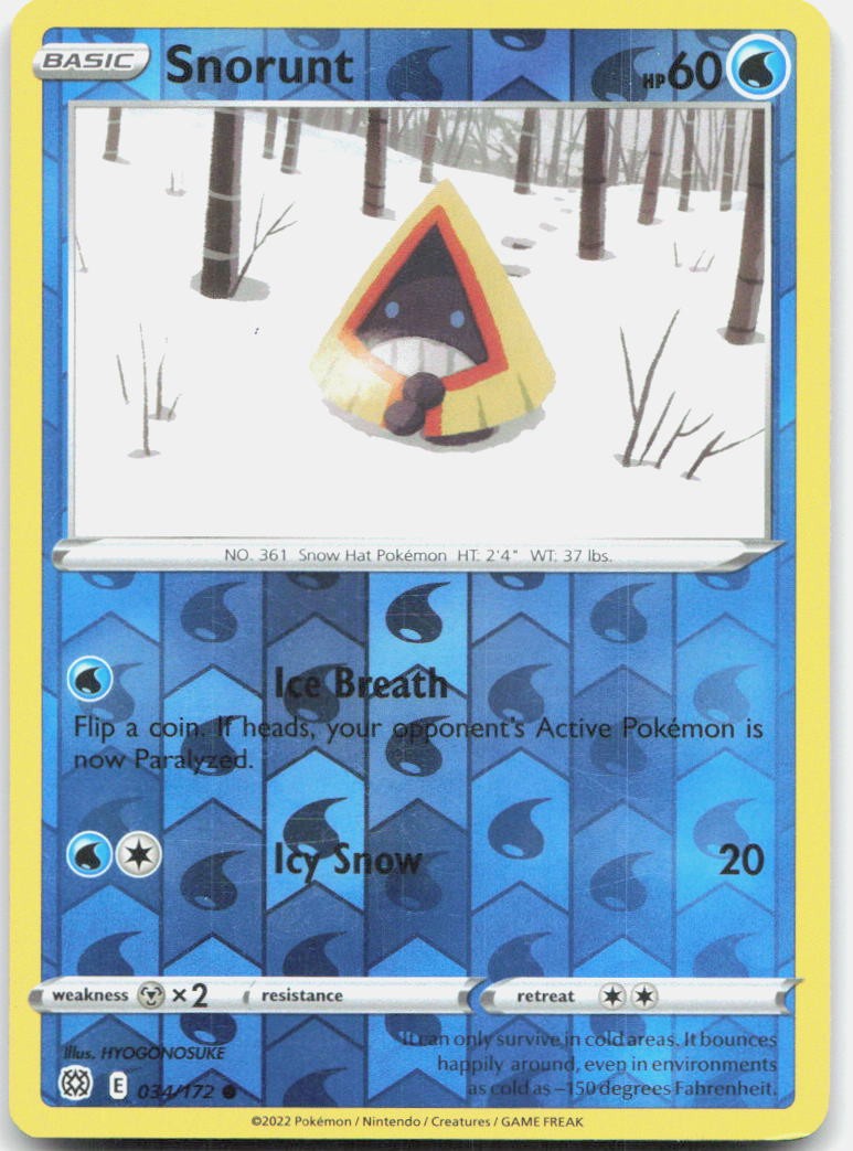 Snorunt 034/172 Common Brilliant Stars Pokemon Near Mint