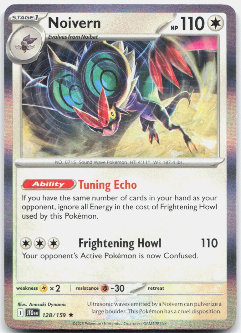 Noivern 128/159 Rare Journey Together Pokemon Holo Near Mint