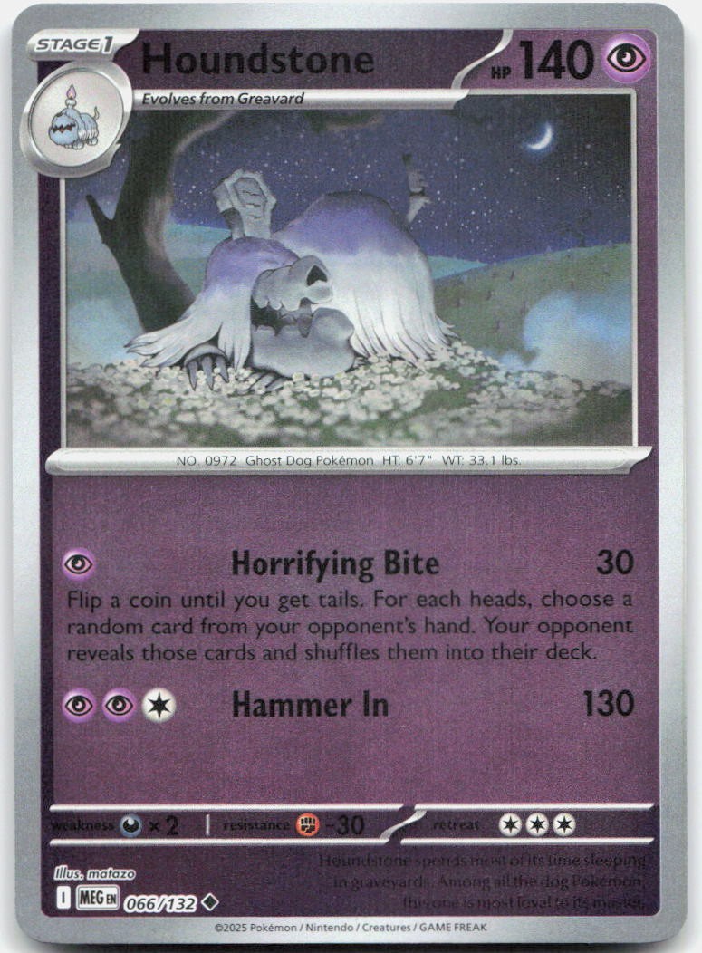 Houndstone - Reverse Holo Uncommon ME01: Mega Evolution 066/132 NM