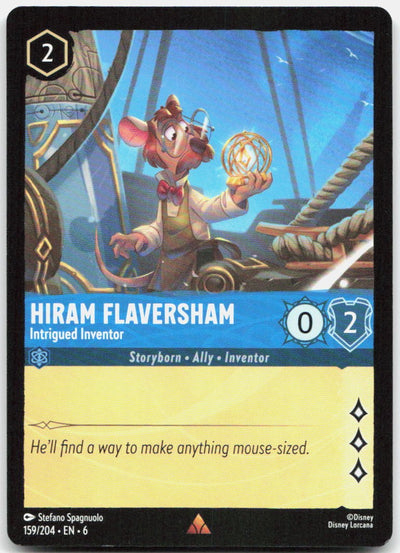 Hiram Flaversham - Intrigued Inventor Rare Azurite Sea 159/204 NM
