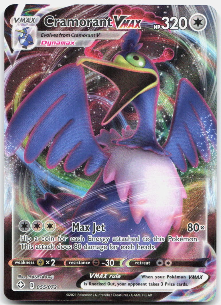 Cramorant VMAX Holo Ultra Rare Shining Fates 055/072 NM