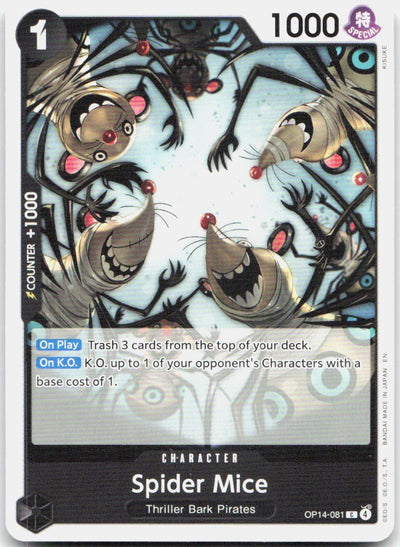 Spider Mice C The Azure Sea's Seven Release Event Cards OP14-081 NM