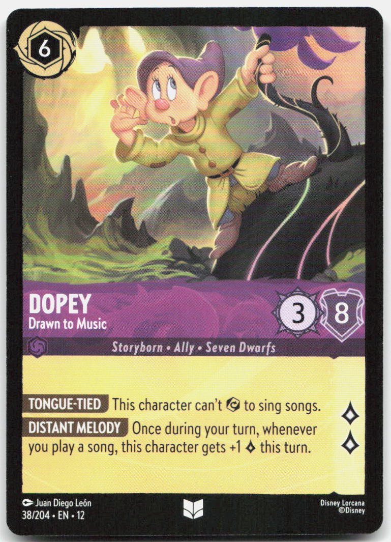 Dopey - Drawn to Music Uncommon Wilds Unknown 38/204 NM