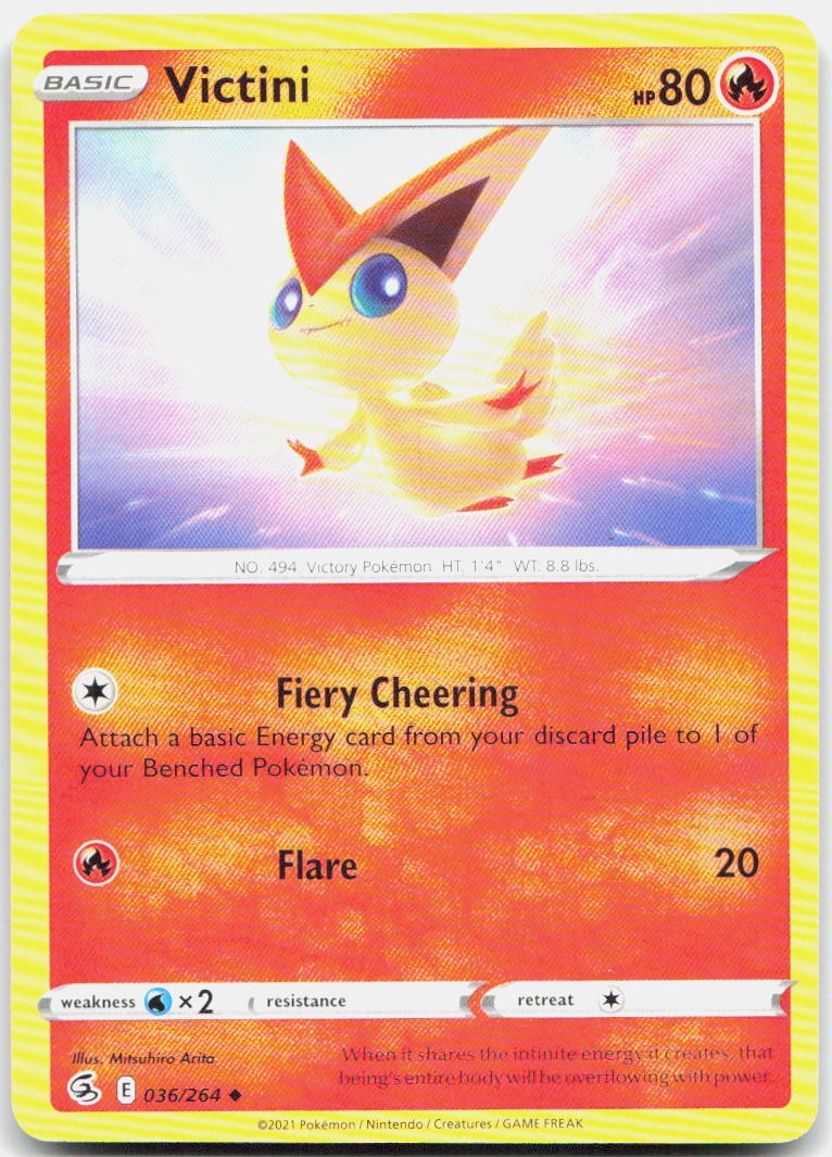 Victini 036/264 Uncommon Fusion Strike Pokemon Near Mint