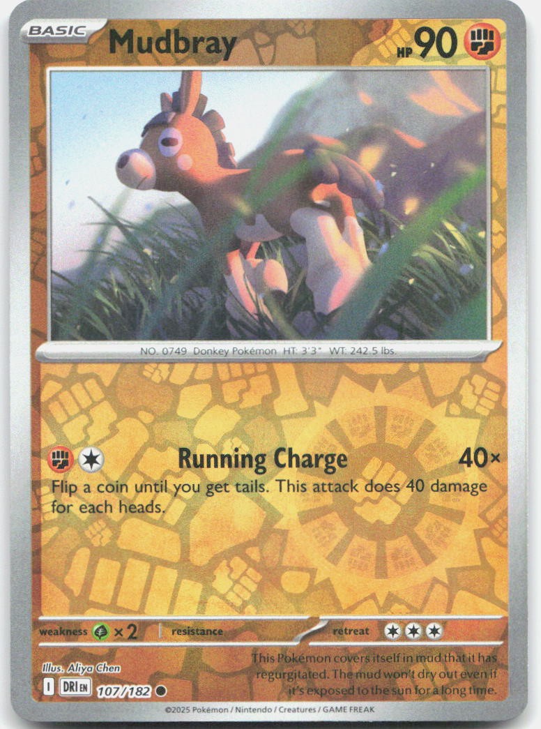 Mudbray Reverse Holo Common SV10: Destined Rivals 107/182 NM