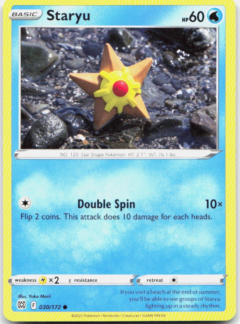 Staryu 030/172 Common Brilliant Stars Pokemon Near Mint