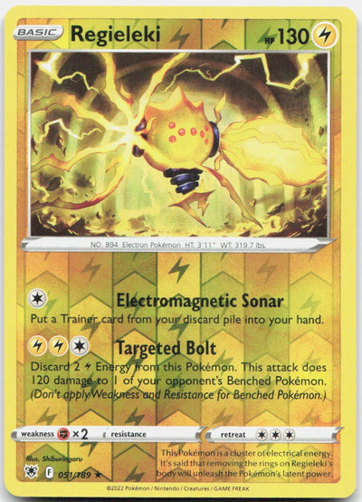 Regieleki 051/189 Rare Astral Radiance Pokemon Reverse Holo Lightly Played