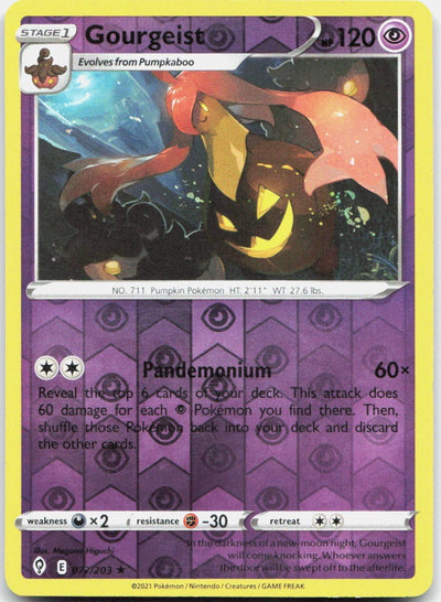 Gourgeist Reverse Holo Rare SWSH07: Evolving Skies 077/203 NM
