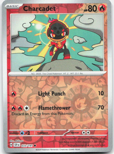 Charcadet Reverse Holo Common SV08: Surging Sparks 033/191 NM