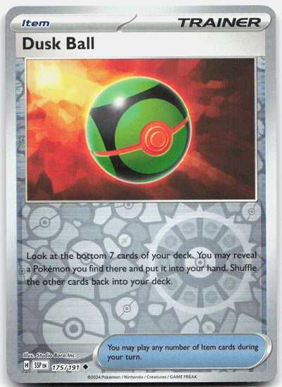 Dusk Ball Reverse Holo Uncommon SV08: Surging Sparks 175/191 NM