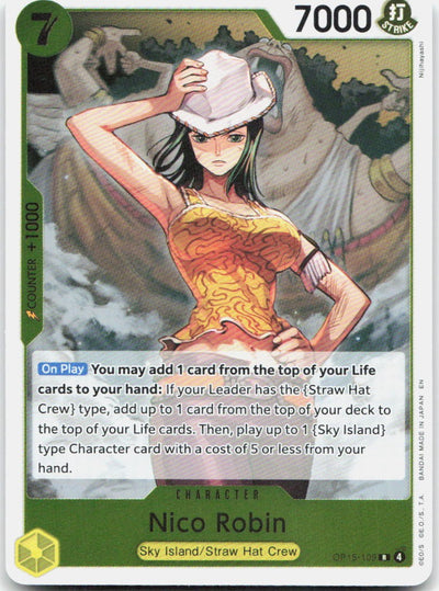 Nico Robin OP15-109 Rare Adventure on Kami's Island One Piece Foil Near Mint