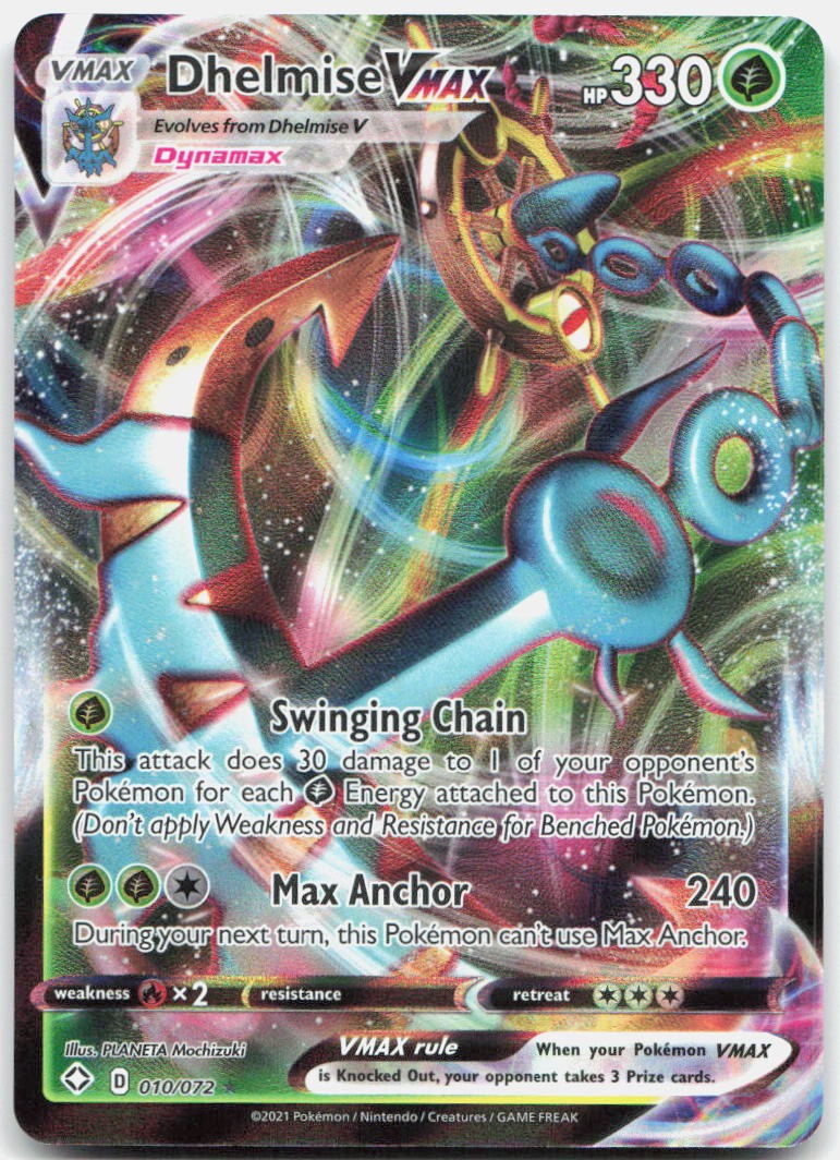 Dhelmise VMAX Holo Ultra Rare Shining Fates 010/072 NM