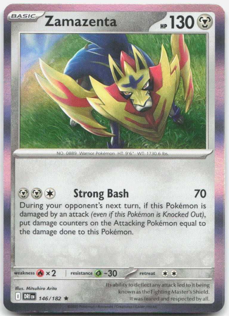 Zamazenta Holo Rare SV10: Destined Rivals 146/182 NM