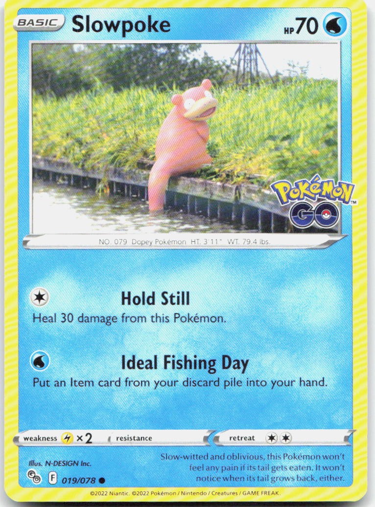 Slowpoke 019/078 Common Pokemon GO Pokemon Near Mint