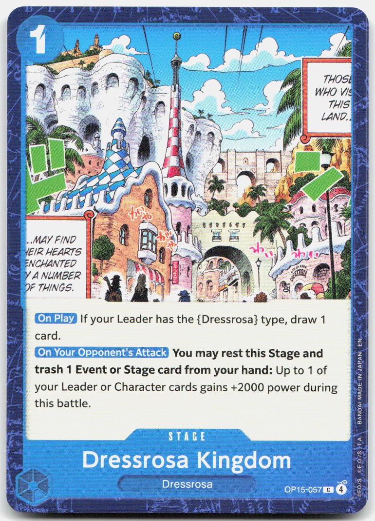 Dressrosa Kingdom C Adventure on Kami's Island OP15-057 NM