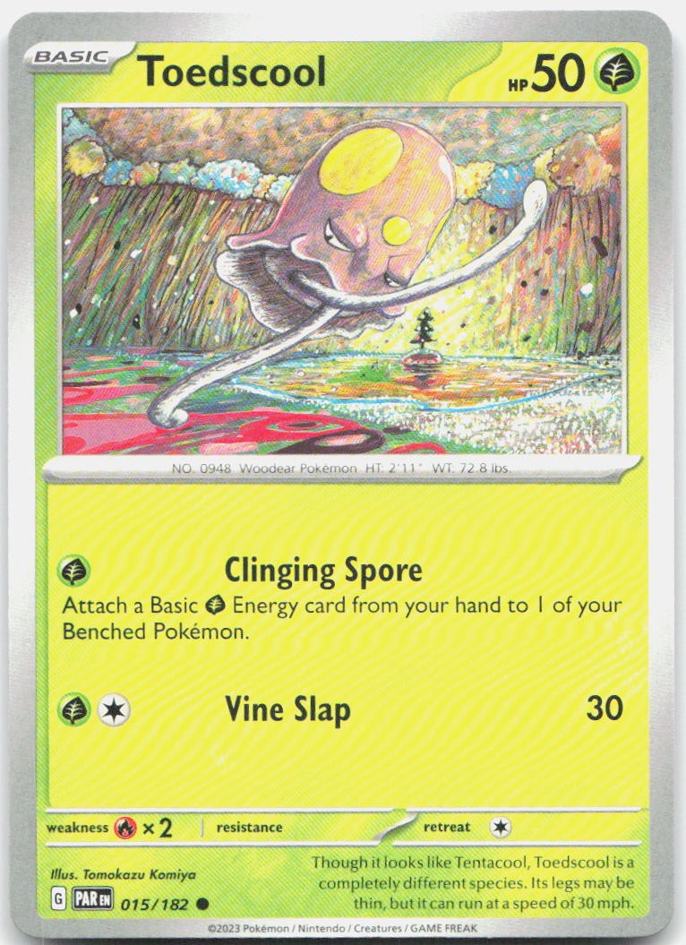 Toedscool 015/182 Common Paradox Rift Pokemon Near Mint
