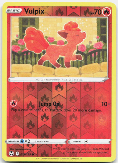 Vulpix Reverse Holo Common SWSH12: Silver Tempest 017/195 NM
