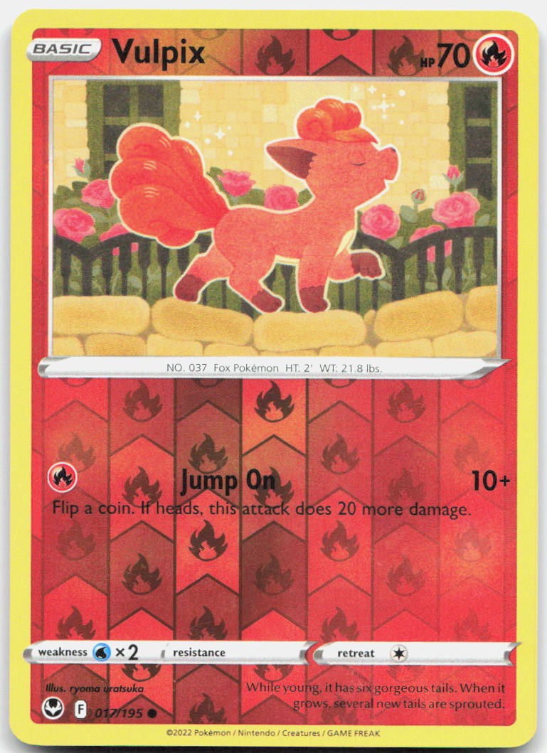 Vulpix Reverse Holo Common SWSH12: Silver Tempest 017/195 NM