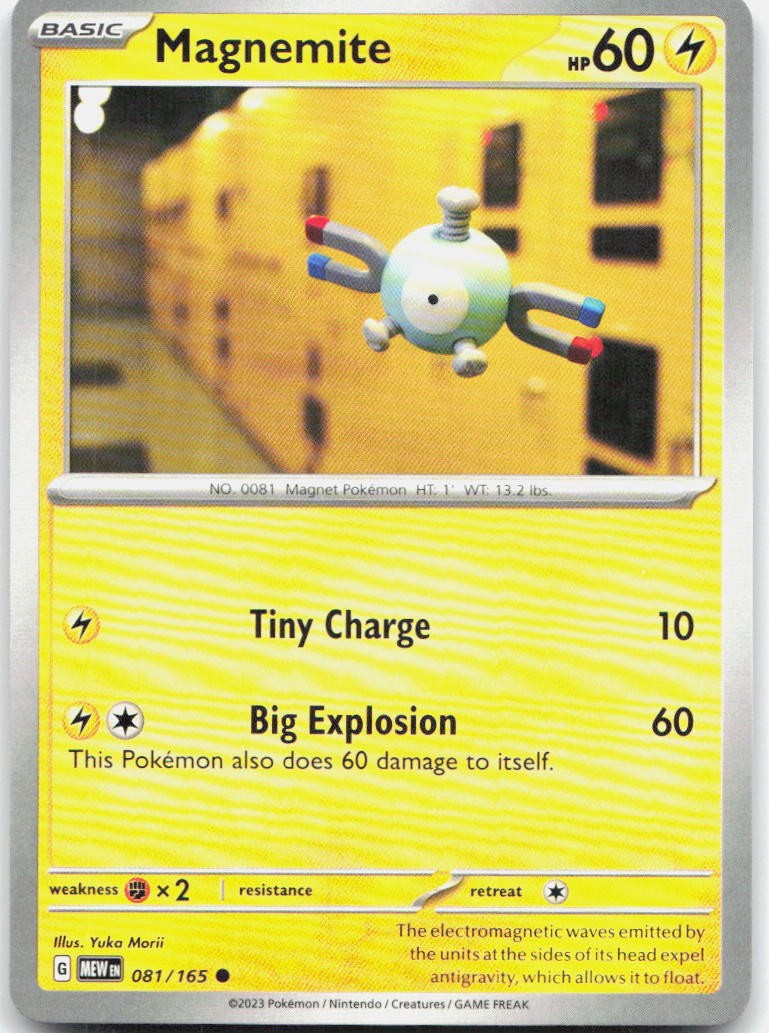 Magnemite 081/165 Common 151 Pokemon Near Mint