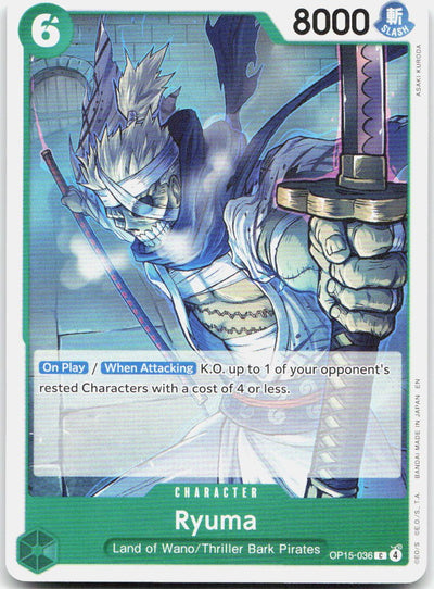 Ryuma C Adventure on Kami's Island Release Event Cards OP15-036 NM