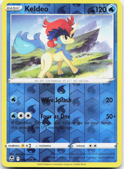 Keldeo 046/195 Rare Silver Tempest Pokemon Reverse Holo Near Mint