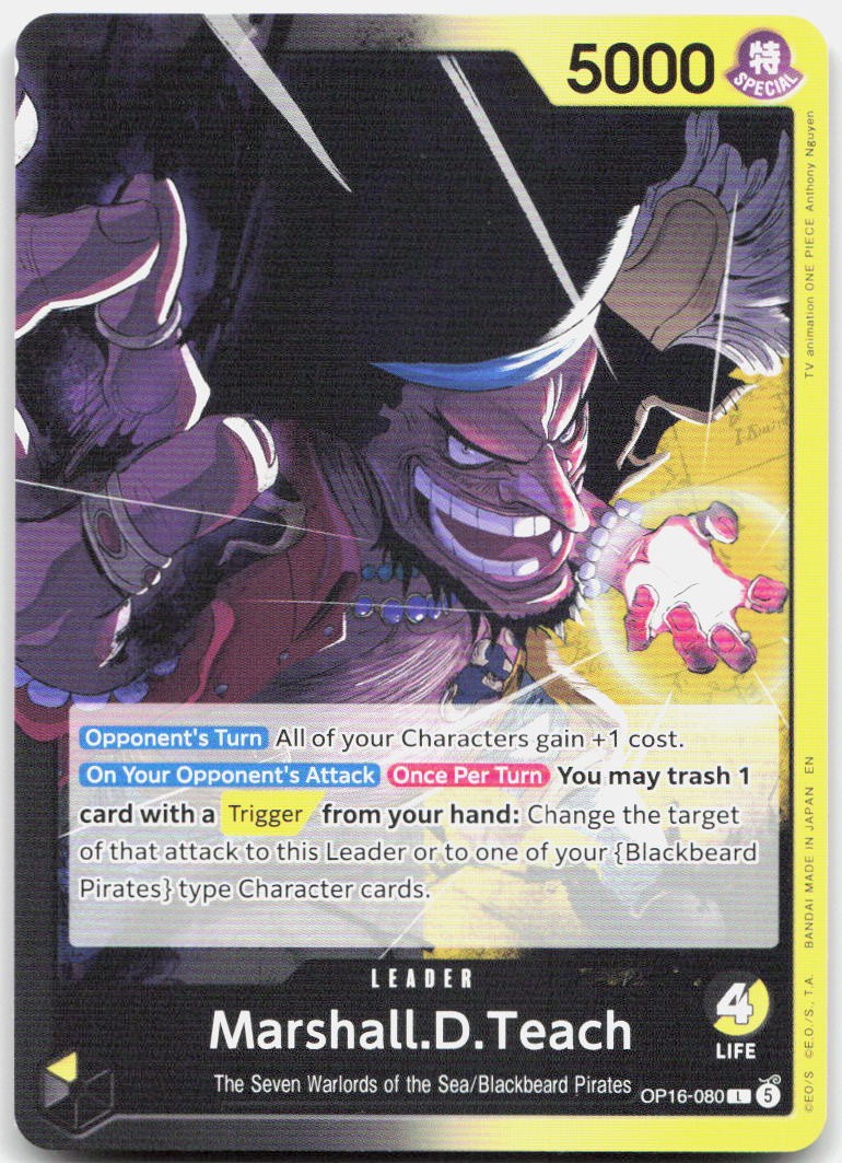 Marshall.D.Teach (080) L The Time of Battle OP16-080 NM