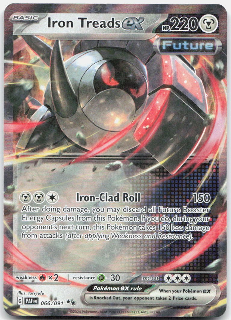 Iron Treads ex 066/091 Double Rare Paldean Fates Pokemon Holo Near Mint