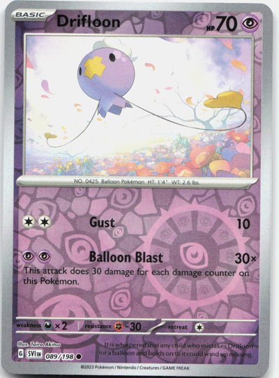 Drifloon Reverse Holo Common SV01: Scarlet & Violet Base Set 089/198 NM