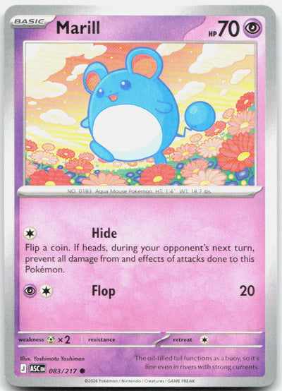 Marill 083/217 Common Ascended Heroes Pokemon Near Mint