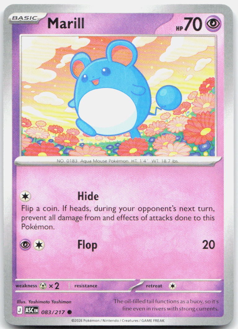 Marill 083/217 Common Ascended Heroes Pokemon Near Mint