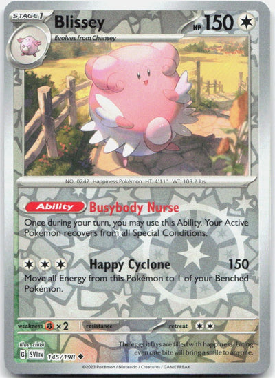 Blissey Reverse Holo Uncommon SV01: Scarlet & Violet Base Set 145/198 NM