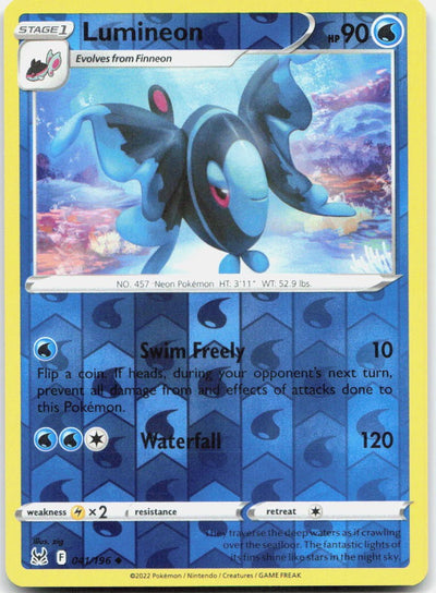 Lumineon Reverse Holo Uncommon SWSH11: Lost Origin 041/196 NM