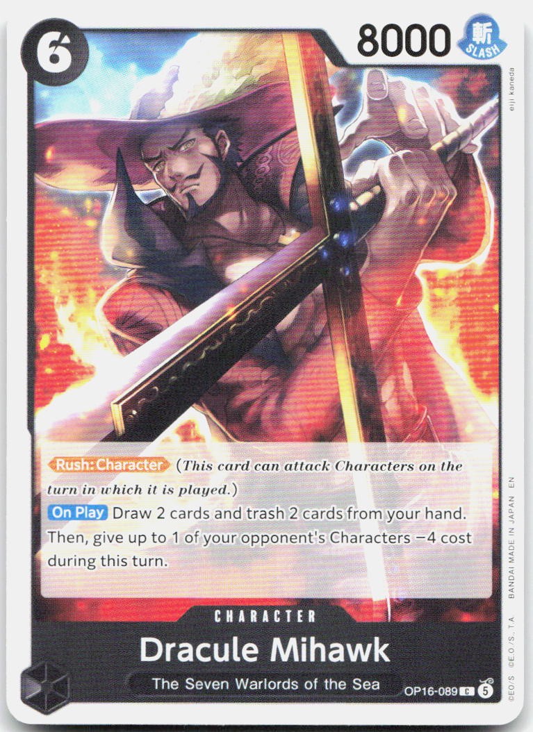 Dracule Mihawk C The Time of Battle OP16-089 NM