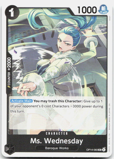 Ms. Wednesday UC The Azure Sea's Seven Release Event Cards OP14-083 NM