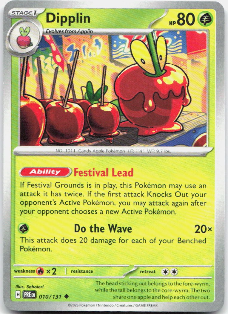 Dipplin 010/131 Uncommon Prismatic Evolutions Pokemon Near Mint