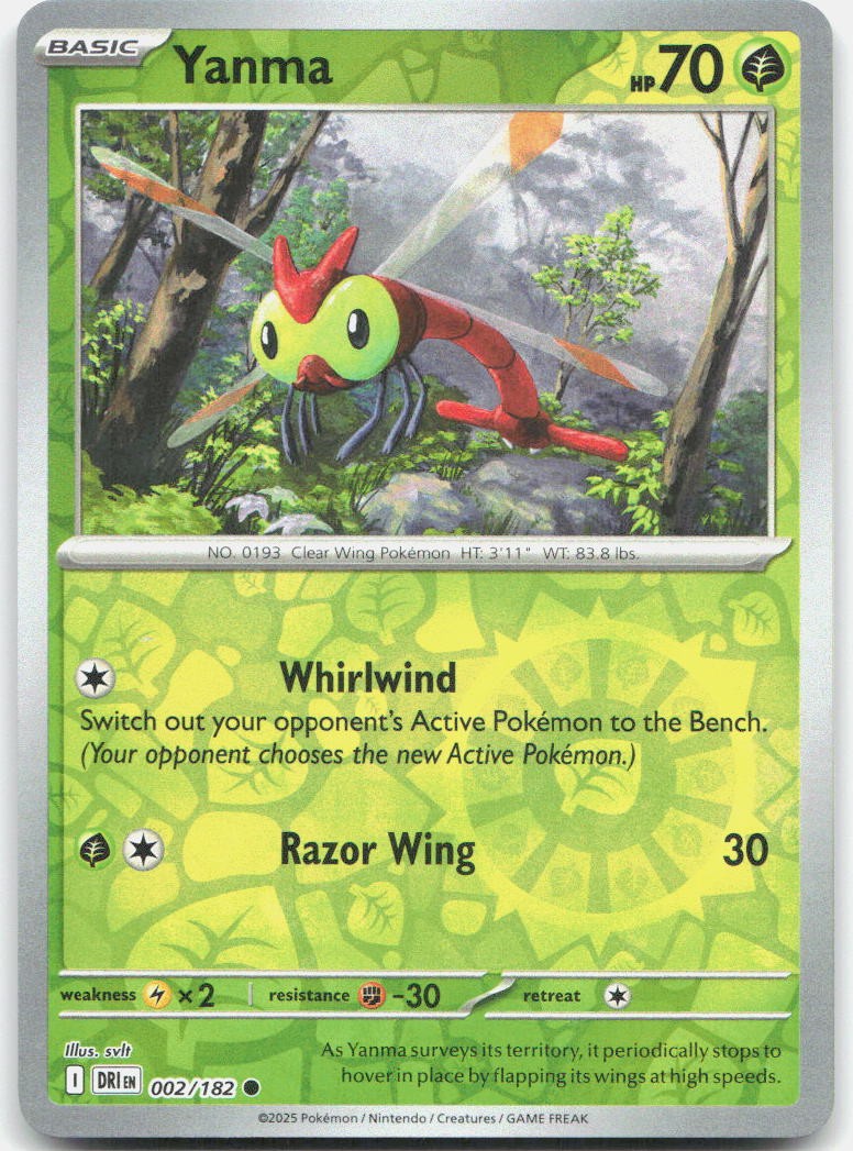 Yanma - Reverse Holo Common SV10: Destined Rivals 002/182 NM