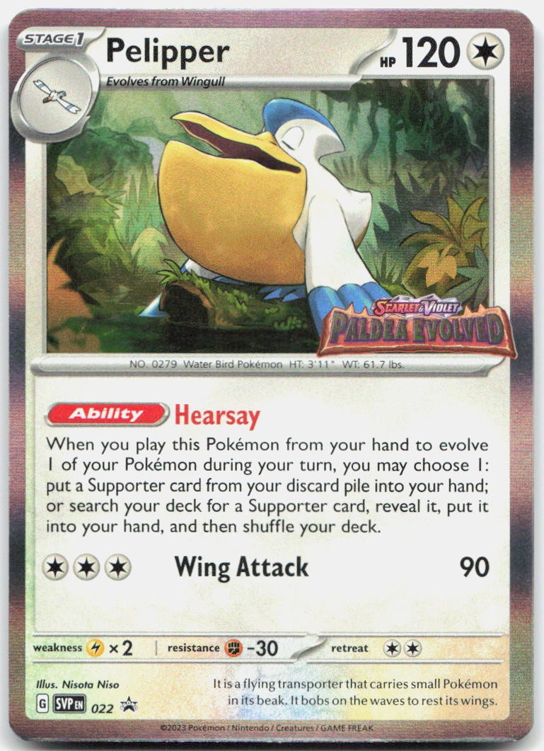 Pelipper - (Prerelease) Holo Promo SV: Scarlet & Violet Promo Cards 022 NM