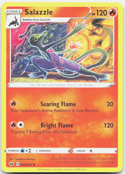 Salazzle 028/202 Uncommon Sword & Shield Pokemon Near Mint