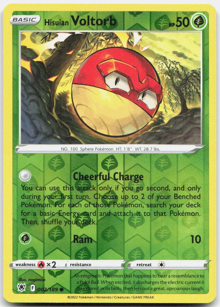 Hisuian Voltorb Reverse Holo Common SWSH10: Astral Radiance 002/189 NM