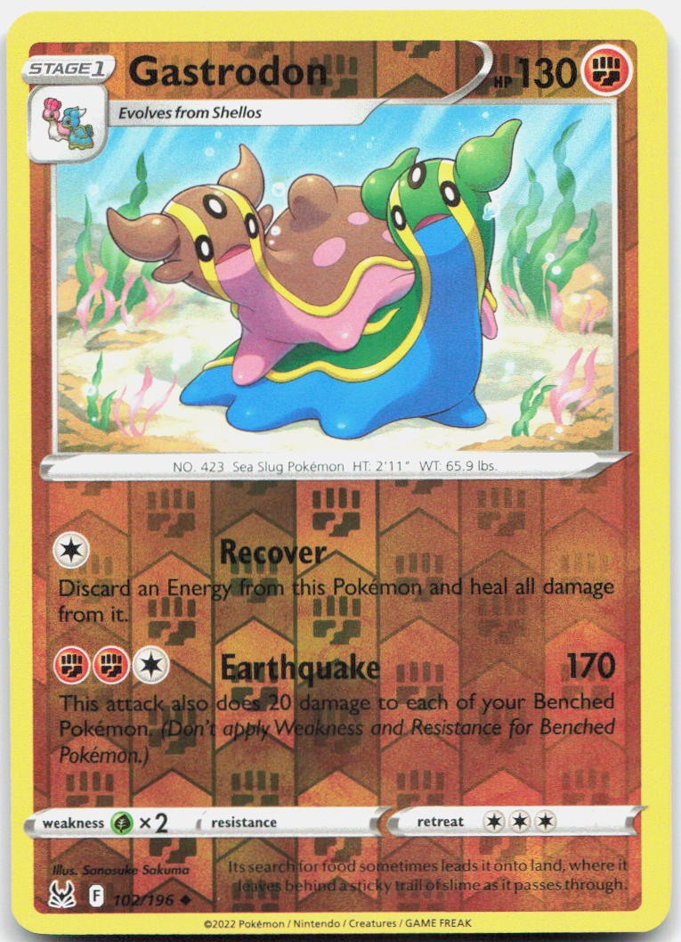 Gastrodon Reverse Holo Uncommon SWSH11: Lost Origin 102/196 NM