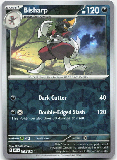 Bisharp Reverse Holo Common SV01: Scarlet & Violet Base Set 133/198 NM