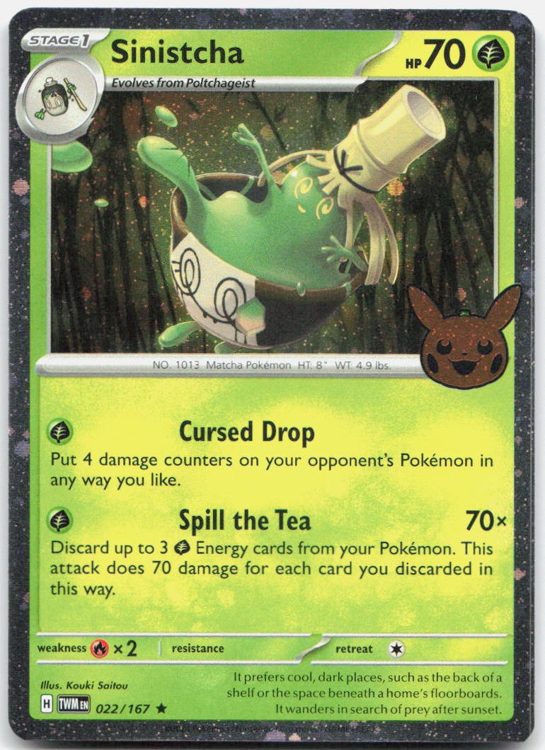 Sinistcha (Cosmos Holo) Holo Rare Trick or Trade BOOster 2024 022/167 NM