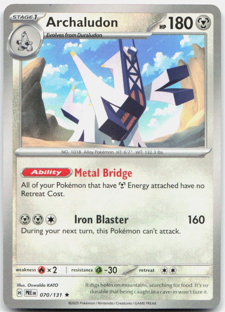 Archaludon (Poke Ball Pattern) Holo Rare SV: Prismatic Evolutions 070/131 NM