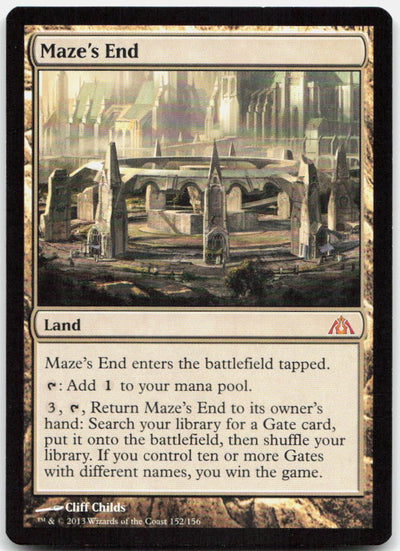Maze's End 152 Mythic Dragon's Maze Magic: The Gathering Lightly Played